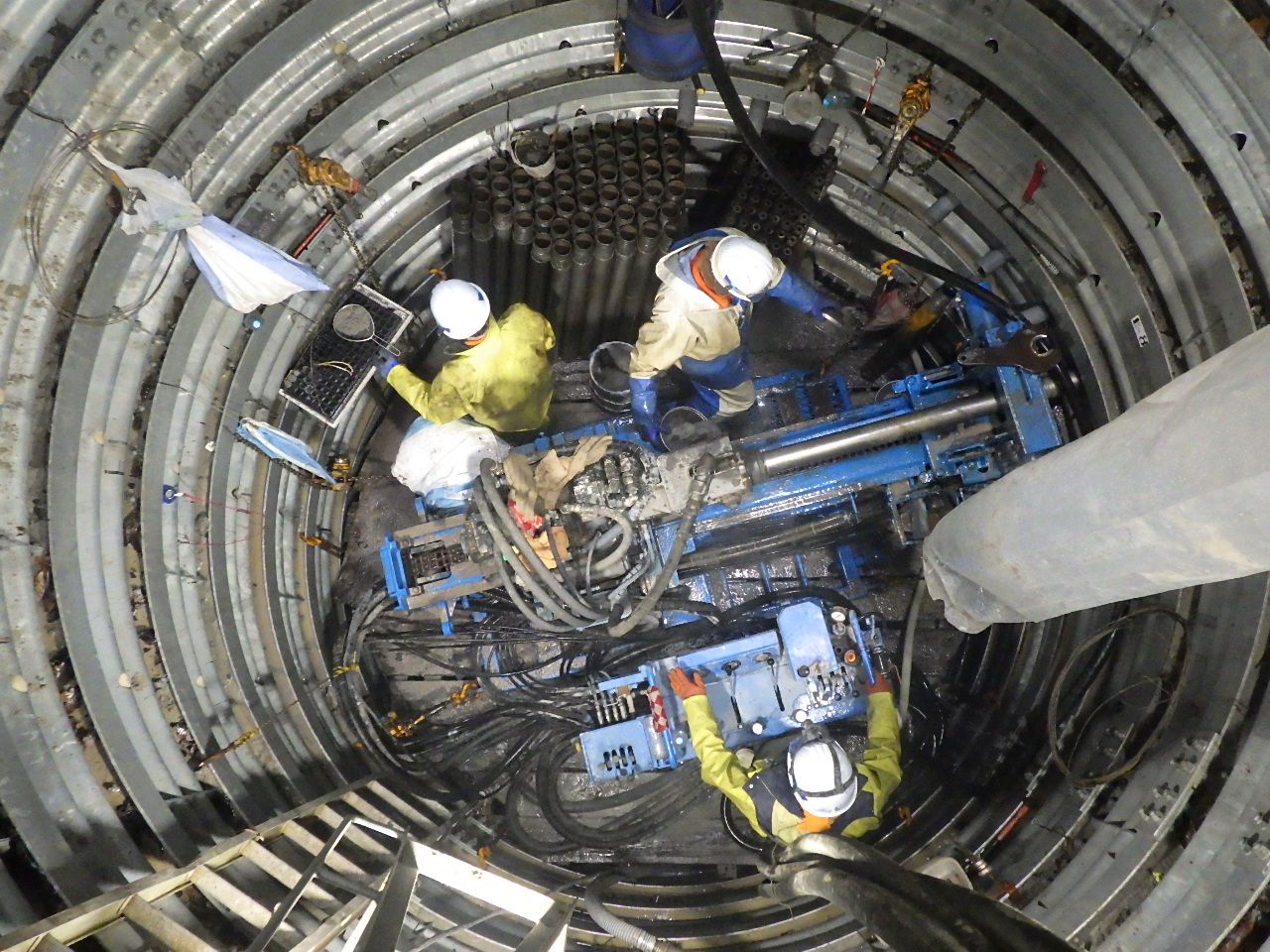 集水ボーリング工 施工写真